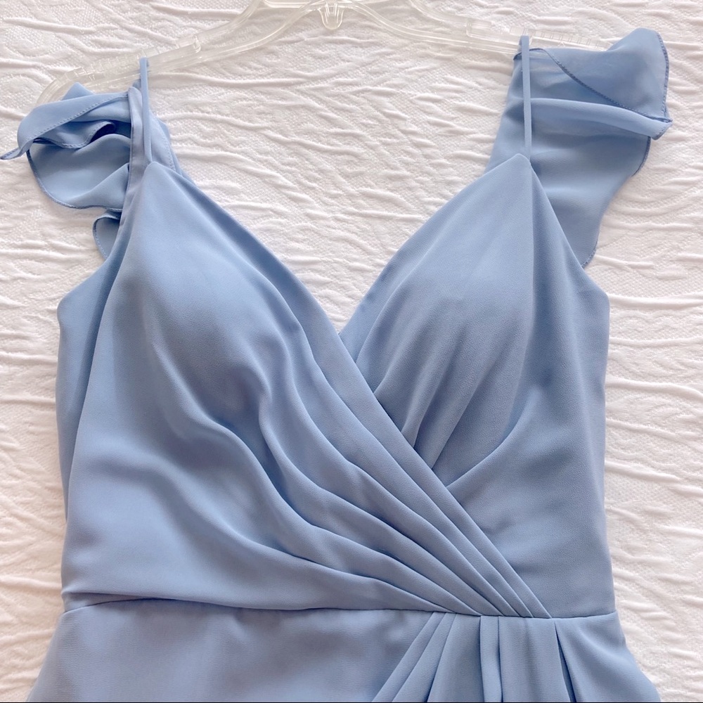 Blue Flutterback Dress - Picture 5 of 14